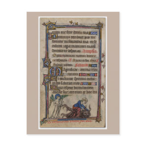 Blessed Virgin Mary 13th Century Manuscript Devil Postcard