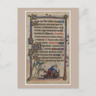 Blessed Virgin Mary 13th Century Manuscript Devil Postcard