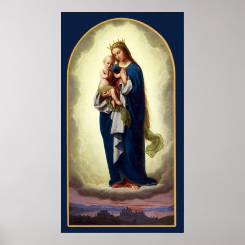 Blessed Virgin Mary and Christ Child Poster