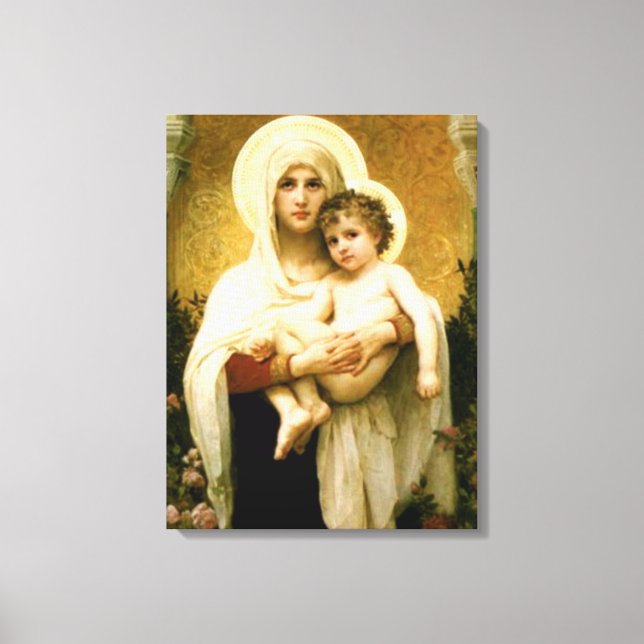 Blessed Virgin Mary and Infant Child Jesus Canvas Print (Front)