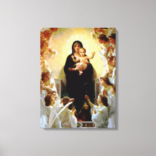 Blessed Virgin Mary and Infant Child Jesus Canvas Print (Front)