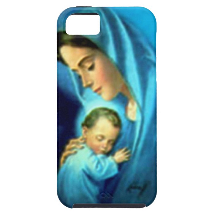 Blessed Virgin Mary and Infant Child Jesus iPhone 5 Cases