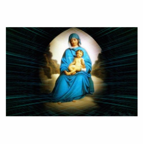 Blessed Virgin Mary and Infant Child Jesus Cutout