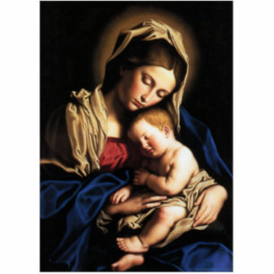 Blessed Virgin Mary and Infant Child Jesus Cutout