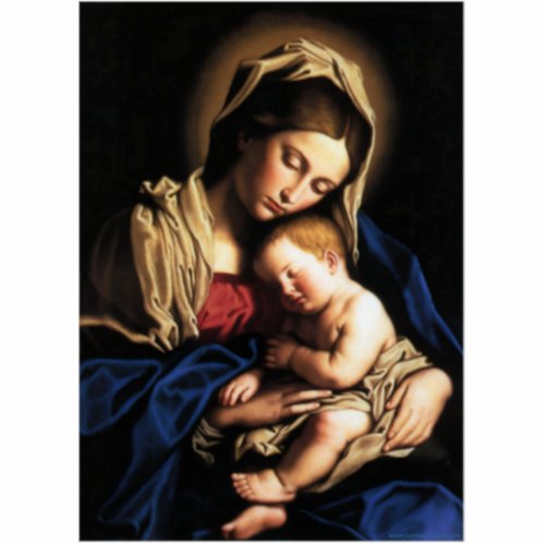 Blessed Virgin Mary and Infant Child Jesus Cutout