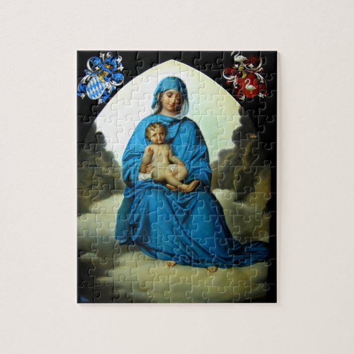 Blessed Virgin Mary and Infant Child Jesus Jigsaw Puzzle | Zazzle.com