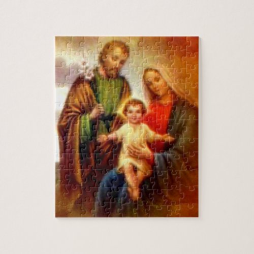 Blessed Virgin Mary and Infant Child Jesus Jigsaw Puzzle