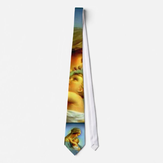 Blessed Virgin Mary and Infant Child Jesus Neck Tie (Front)