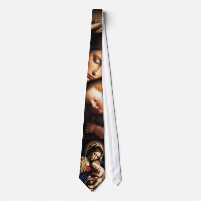 Blessed Virgin Mary and Infant Child Jesus Neck Tie (Front)