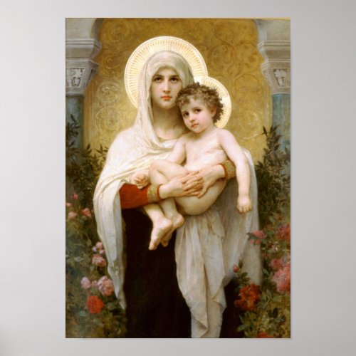 Blessed Virgin Mary and Infant Child Jesus Poster