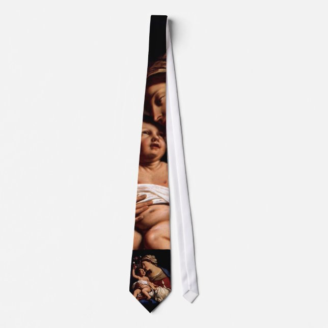 Blessed Virgin Mary and Infant Child Jesus -Sirani Neck Tie (Front)