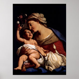 Blessed Virgin Mary and Infant Child Jesus -Sirani Poster
