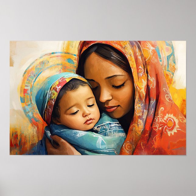 Blessed Virgin Mary and the Infant Jesus Poster (Front)