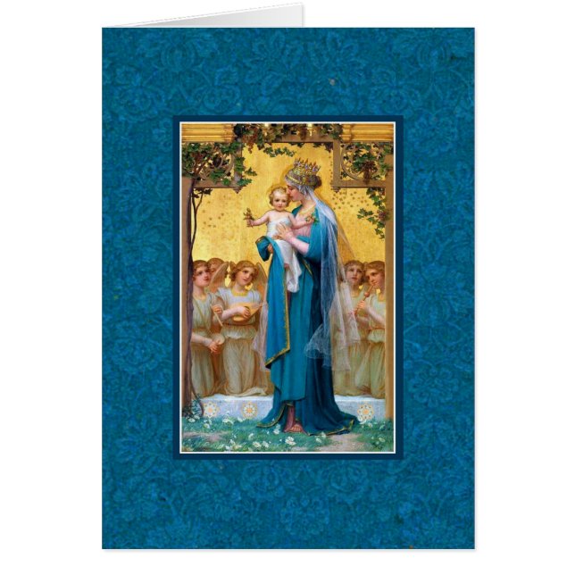 Blessed Virgin Mary Angels Catholic Cards (Front)