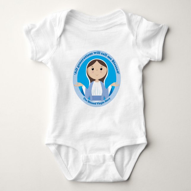Blessed Virgin Mary Baby Bodysuit (Front)