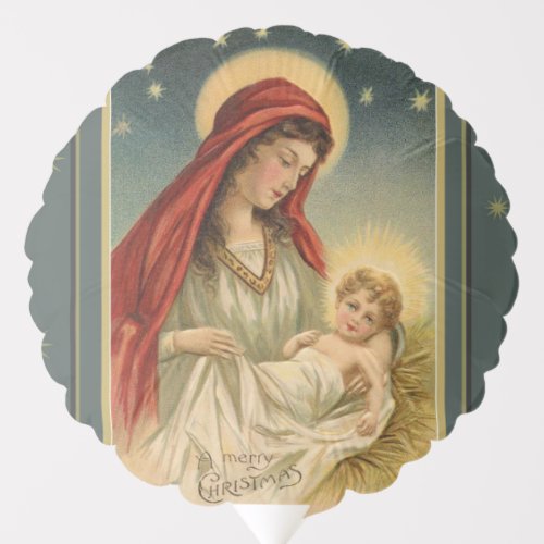 Blessed Virgin Mary Baby Jesus Christmas Balloon