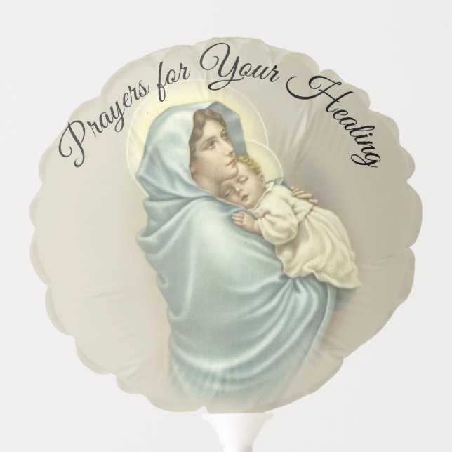 Blessed Virgin Mary Baby Jesus Religious Balloon (Front)