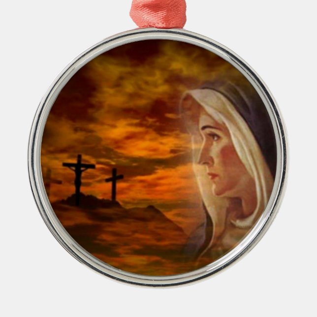 Blessed Virgin Mary Calvary Ornament (Front)