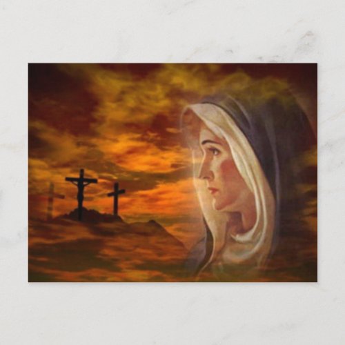 Blessed Virgin Mary Calvary Postcard