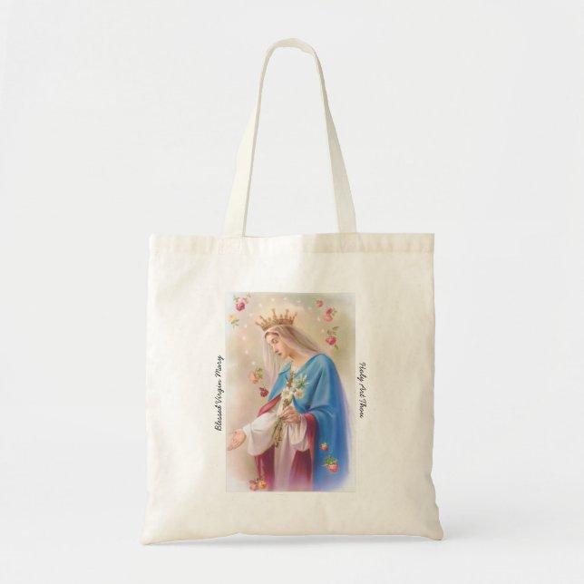 Blessed Virgin Mary Canvas Tote Bag (Front)