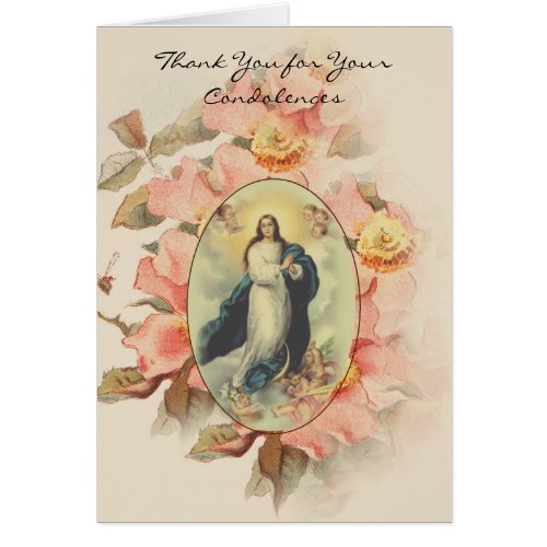 Blessed Virgin Mary  Catholic Condolence Thank You