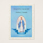 Blessed Virgin Mary  Catholic Funeral Holy Card (Front)