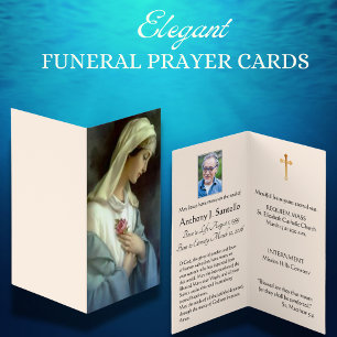 Blessed Virgin Mary Catholic Funeral Holy Card