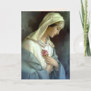 Blessed Virgin Mary Catholic Funeral Holy Card