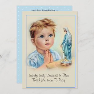 Blessed Virgin Mary Catholic Prayer Poem Card