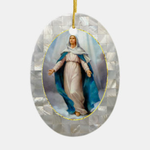 Blessed Virgin Mary Ceramic Ornament