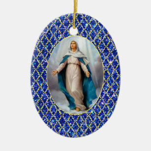 Blessed Virgin Mary Ceramic Ornament