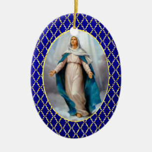 Blessed Virgin Mary Ceramic Ornament