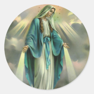 Blessed Virgin Mary Classic Round Sticker