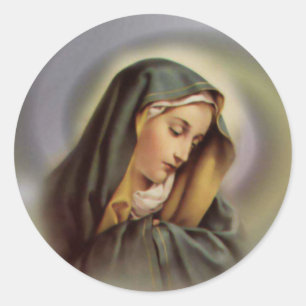 Blessed Virgin Mary Classic Round Sticker
