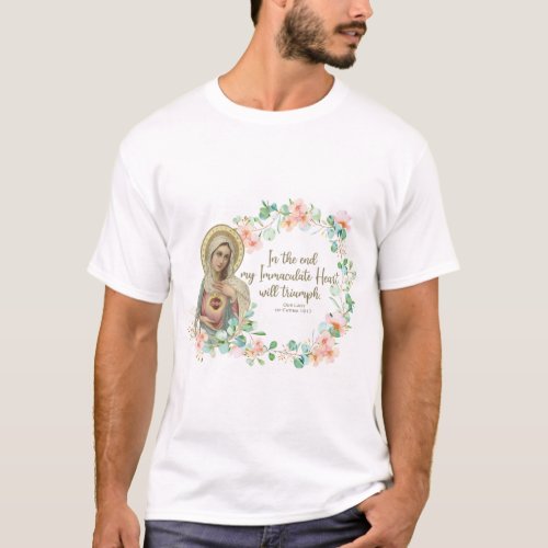 Blessed Virgin Mary Fatima Religious Catholic T_Shirt
