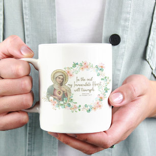 Blessed Virgin Mary Fatima Religious Catholic Two-Tone Coffee Mug