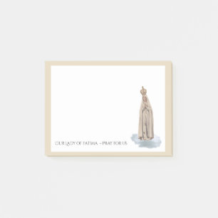 Blessed Virgin Mary Fatima Religious Vintage Post-it Notes