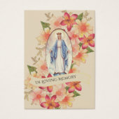 Blessed Virgin Mary Funeral Prayer Holy Card (Front)