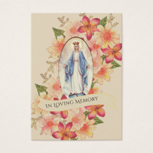 Blessed Virgin Mary Funeral Prayer Holy Card