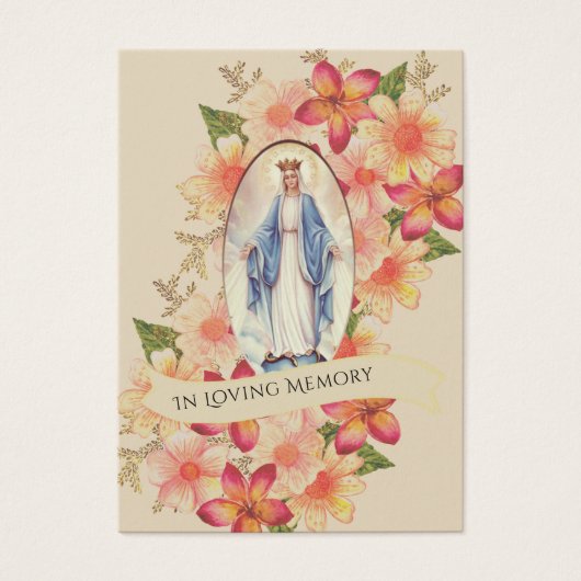 Blessed Virgin Mary Funeral Prayer Holy Card (Front)