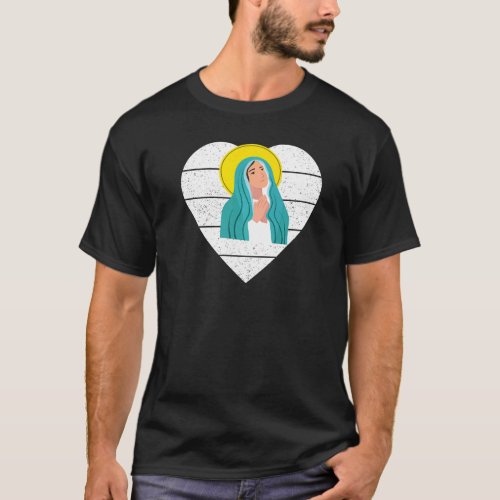 Blessed Virgin Mary Holy Rosary Devout Catholic    T_Shirt