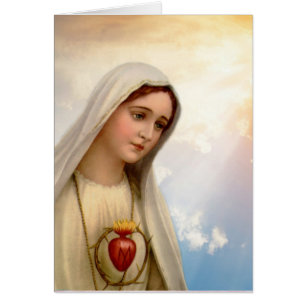 Blessed Virgin Mary Immaculate Heart Fatima Cards