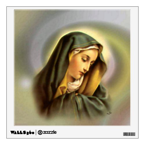 Blessed Virgin Mary in Prayer Wall Decal