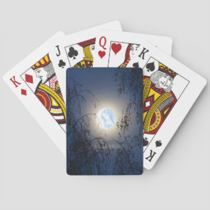 Blessed Virgin Mary in the Moon Lite Forest Poker Cards