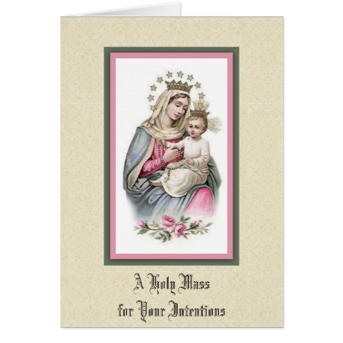 Blessed Virgin Mary Jesus Catholic Mass Offering