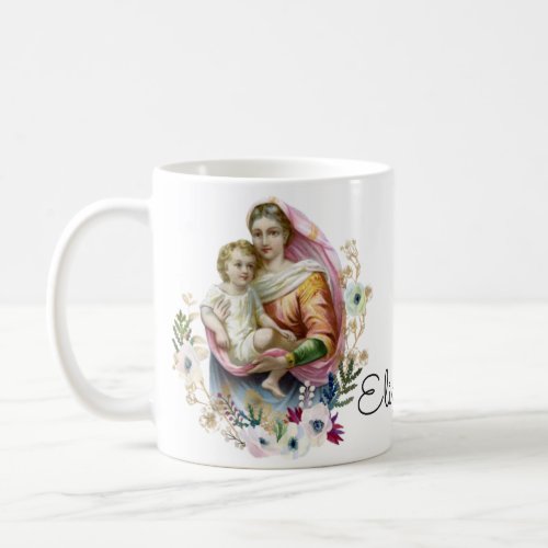 Blessed Virgin Mary Jesus Catholic Memorare Prayer Coffee Mug