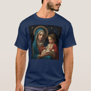 Blessed Virgin Mary & Jesus Nativity Christmas T-Shirt