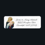 Blessed Virgin Mary Jesus  Return Address Labels<br><div class="desc">Lovely Traditional image of the Blessed Virgin Mary holding the baby Jesus in her arms.
Text and fonts can be modified.</div>