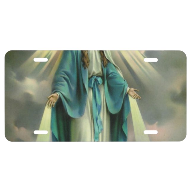Blessed Virgin Mary License Plate (Front)