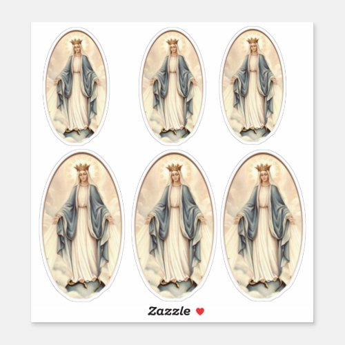 Blessed Virgin Mary Miraculous Medal Sticker